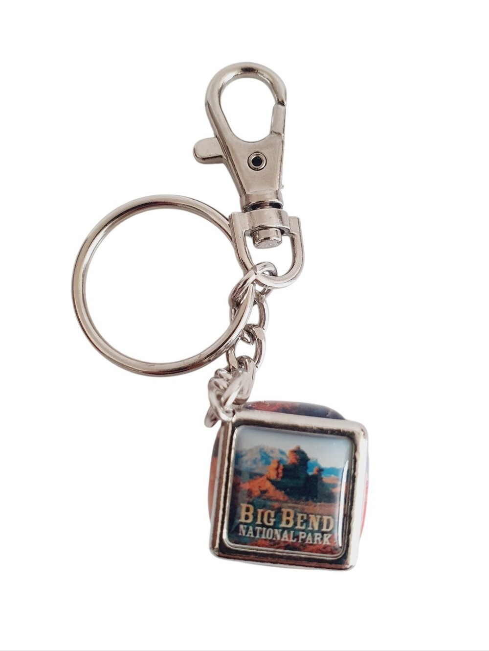 Grand Canyon Keychain Swivels Key Chain 6 Sided Cube 6 Different Pictures